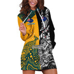 Custom New Zealand And Australia Rugby Hoodie Dress Wallabies Kiwi Silver Fern 2023 World Cup