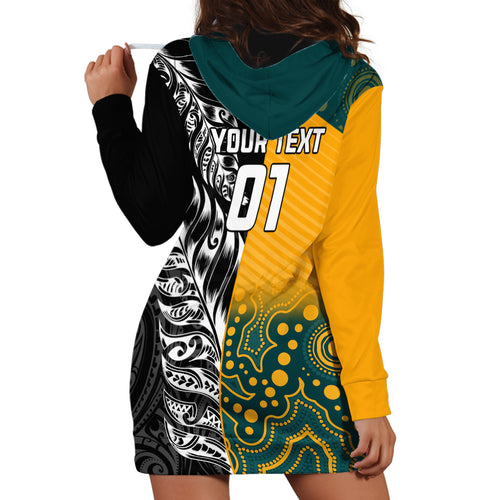 Custom New Zealand And Australia Rugby Hoodie Dress Wallabies Kiwi Silver Fern 2023 World Cup