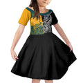 Custom New Zealand And Australia Rugby Kid Short Sleeve Dress Wallabies Kiwi Silver Fern 2023 World Cup