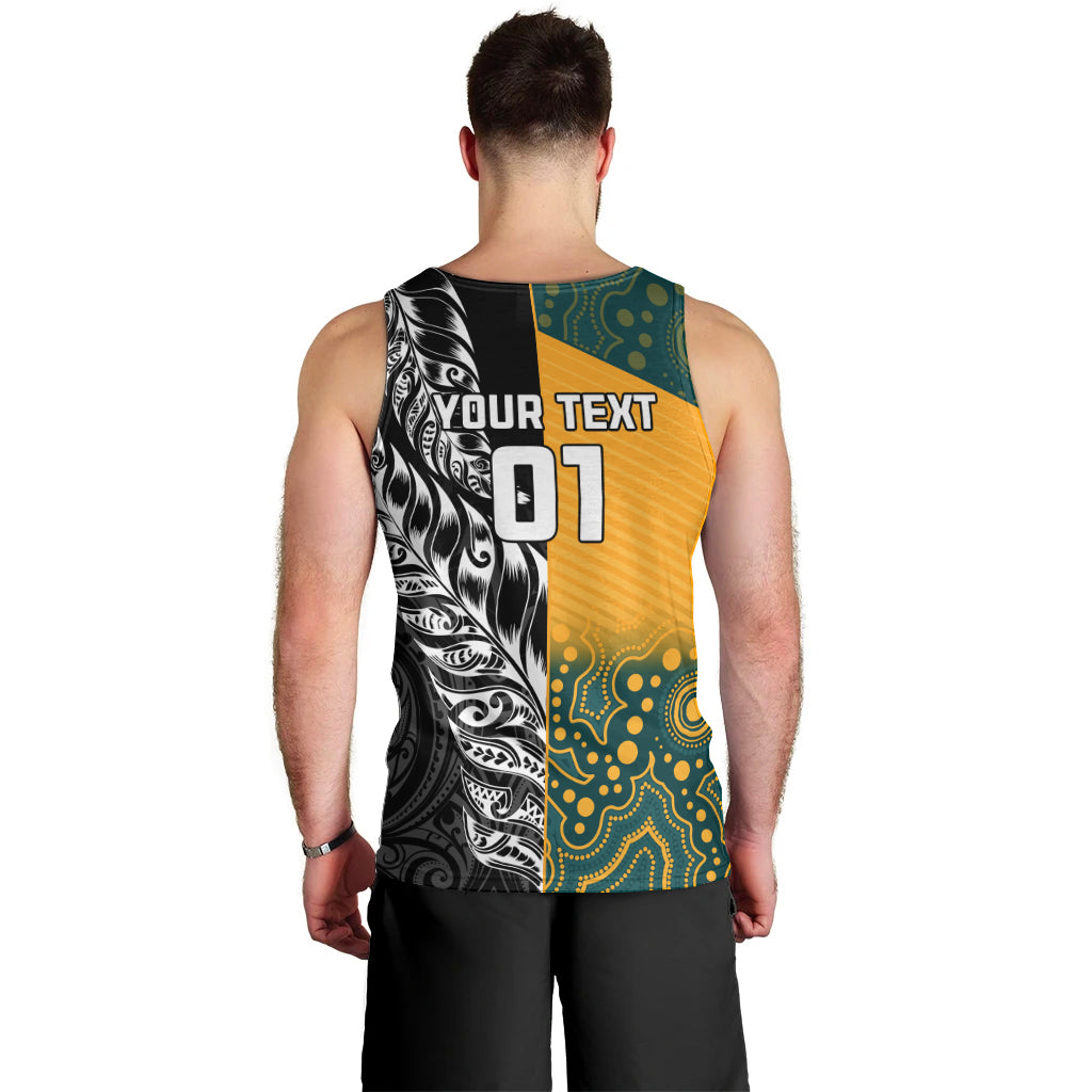 Custom New Zealand And Australia Rugby Men Tank Top Wallabies Kiwi Silver Fern 2023 World Cup