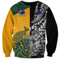 Custom New Zealand And Australia Rugby Sweatshirt Wallabies Kiwi Silver Fern 2023 World Cup