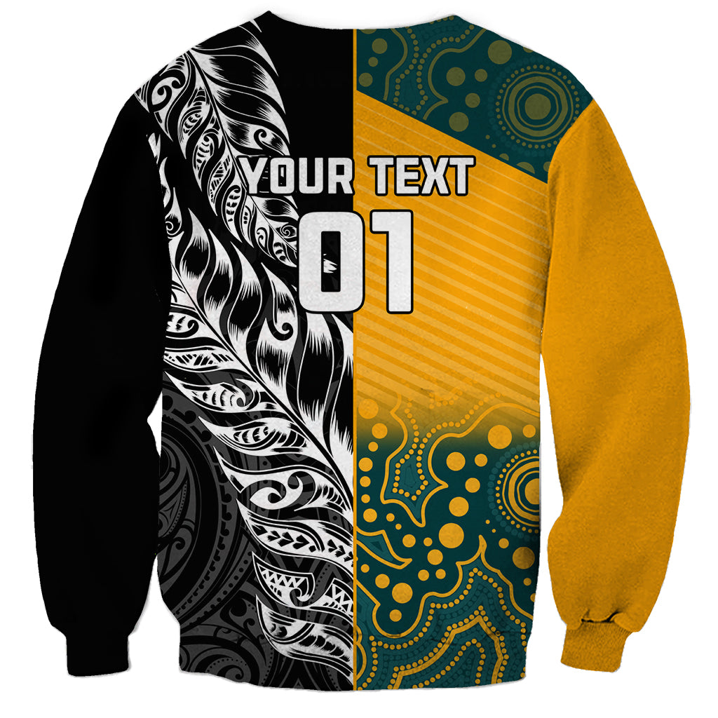 Custom New Zealand And Australia Rugby Sweatshirt Wallabies Kiwi Silver Fern 2023 World Cup