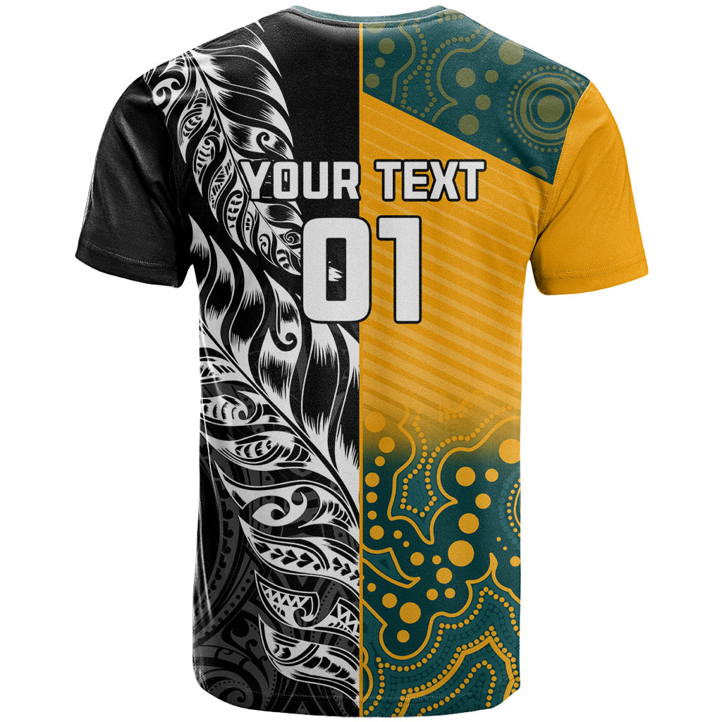 Custom New Zealand And Australia Rugby T Shirt Wallabies Kiwi Silver Fern 2023 World Cup