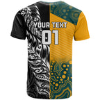 Custom New Zealand And Australia Rugby T Shirt Wallabies Kiwi Silver Fern 2023 World Cup