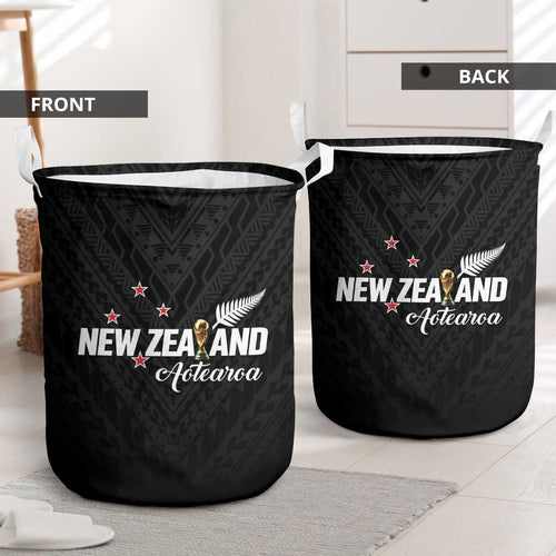 Football New Zealand Laundry Basket Aotearoa United Black Version - Aussie Hoodie