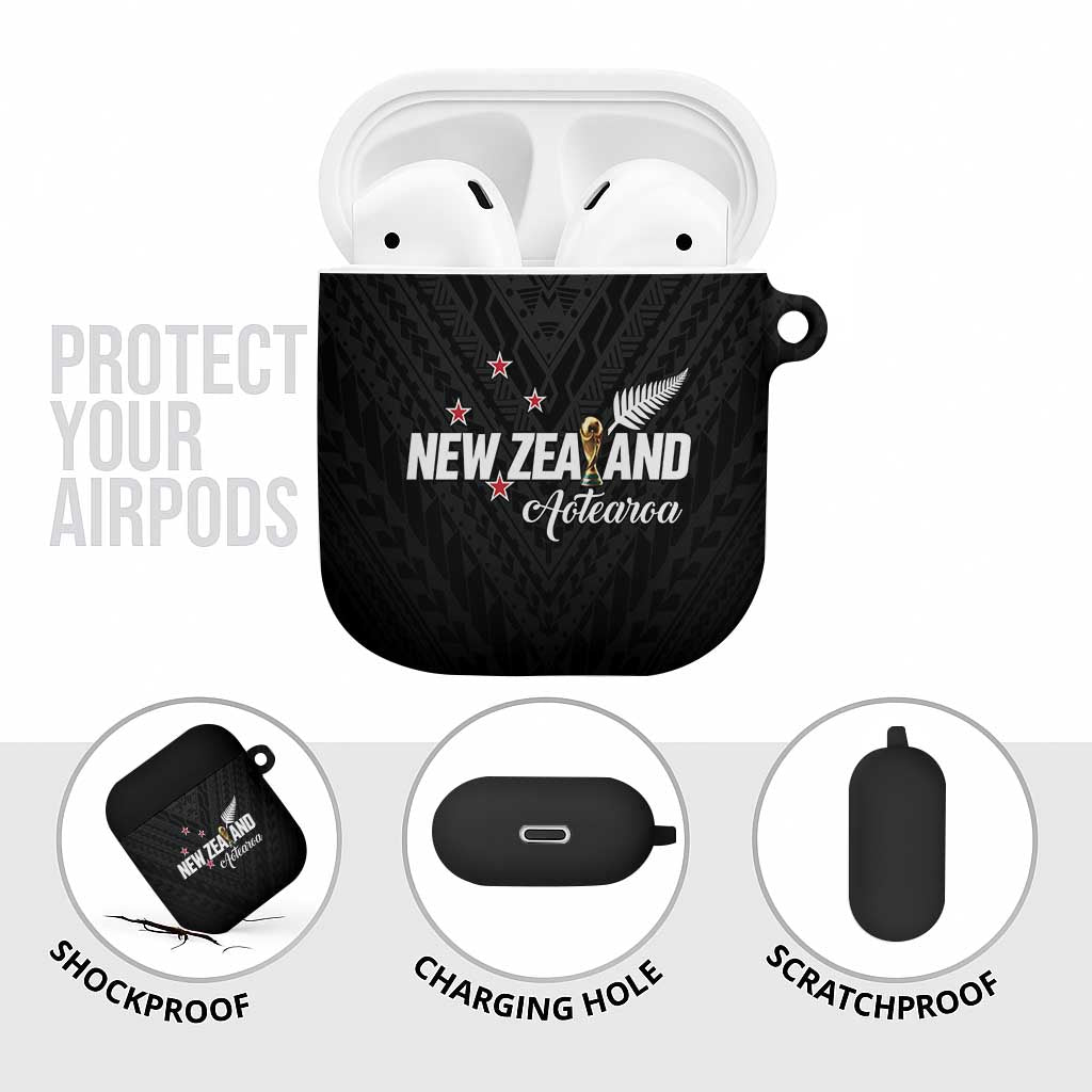 Football New Zealand AirPods Case Aotearoa United Black Version - Aussie Hoodie