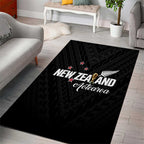 Football New Zealand Area Rug Aotearoa United Black Version - Aussie Hoodie