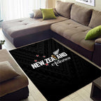 Football New Zealand Area Rug Aotearoa United Black Version - Aussie Hoodie