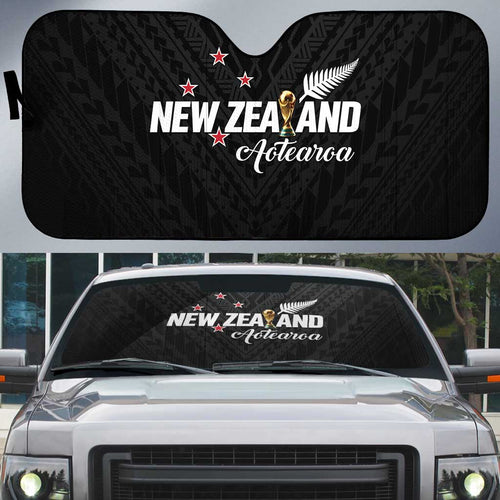 Football New Zealand Auto Sun Shade Aotearoa United Black Version - Aussie Hoodie