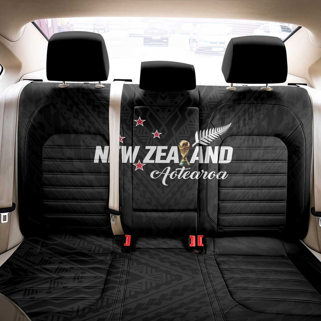 Football New Zealand Back Car Seat Cover Aotearoa United Black Version - Aussie Hoodie