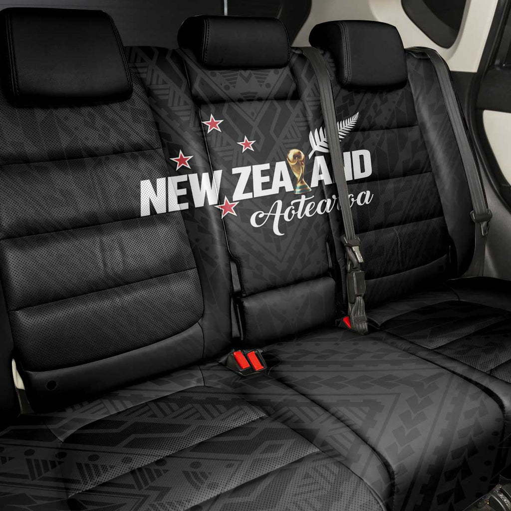 Football New Zealand Back Car Seat Cover Aotearoa United Black Version - Aussie Hoodie
