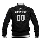 Custom Football New Zealand Baseball Jacket Aotearoa United Black Version - Aussie Hoodie