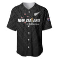 Custom Football New Zealand Baseball Jersey Aotearoa United Black Version - Aussie Hoodie