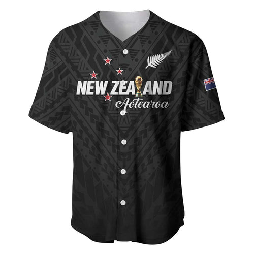 Custom Football New Zealand Baseball Jersey Aotearoa United Black Version - Aussie Hoodie