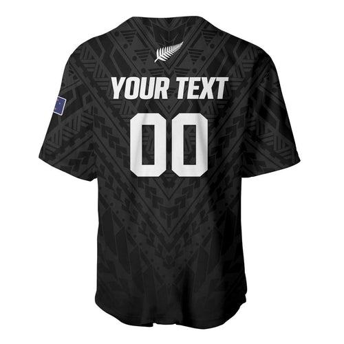 Custom Football New Zealand Baseball Jersey Aotearoa United Black Version - Aussie Hoodie