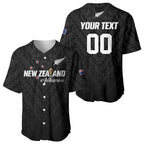 Custom Football New Zealand Baseball Jersey Aotearoa United Black Version - Aussie Hoodie