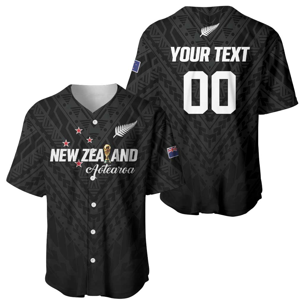 Custom Football New Zealand Baseball Jersey Aotearoa United Black Version - Aussie Hoodie