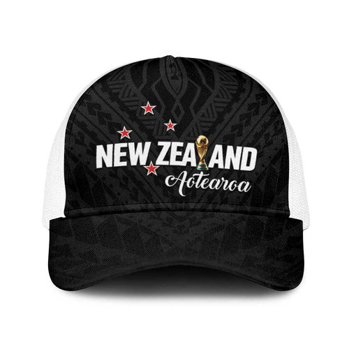 Football New Zealand Baseball Net Cap Aotearoa United Black Version - Aussie Hoodie