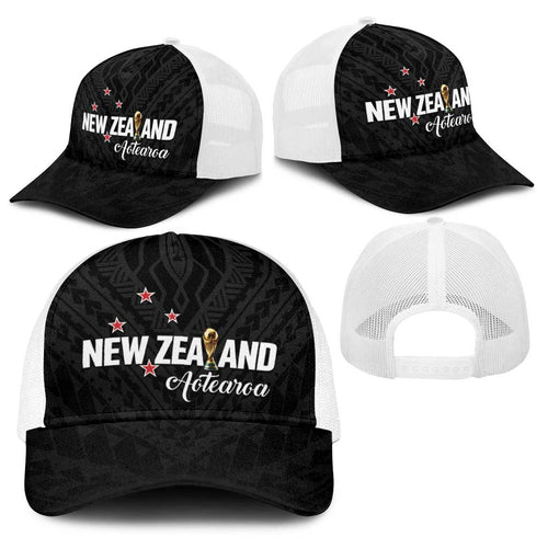 Football New Zealand Baseball Net Cap Aotearoa United Black Version - Aussie Hoodie