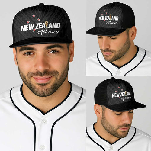 Football New Zealand Baseball Net Cap Aotearoa United Black Version - Aussie Hoodie