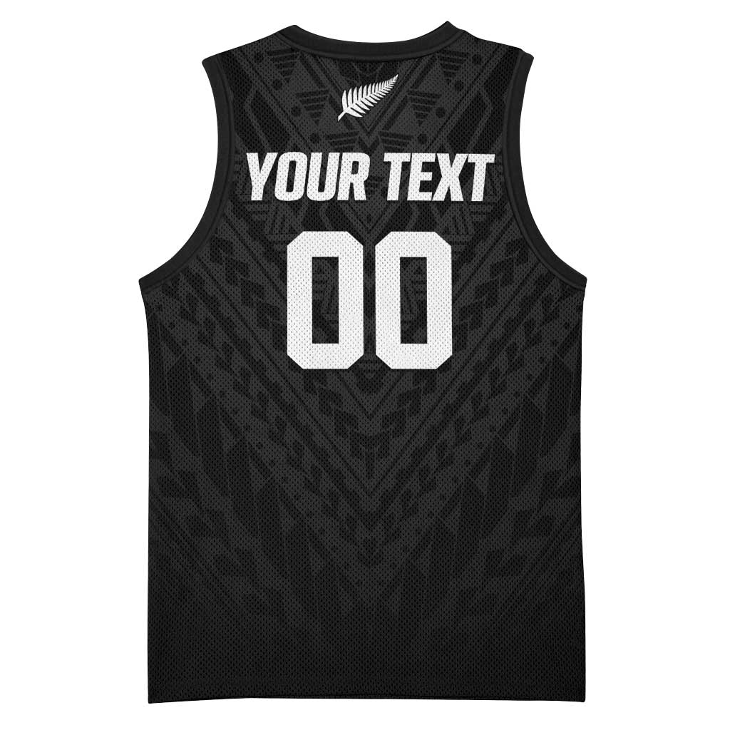 Custom Football New Zealand Basketball Jersey Aotearoa United Black Version - Aussie Hoodie
