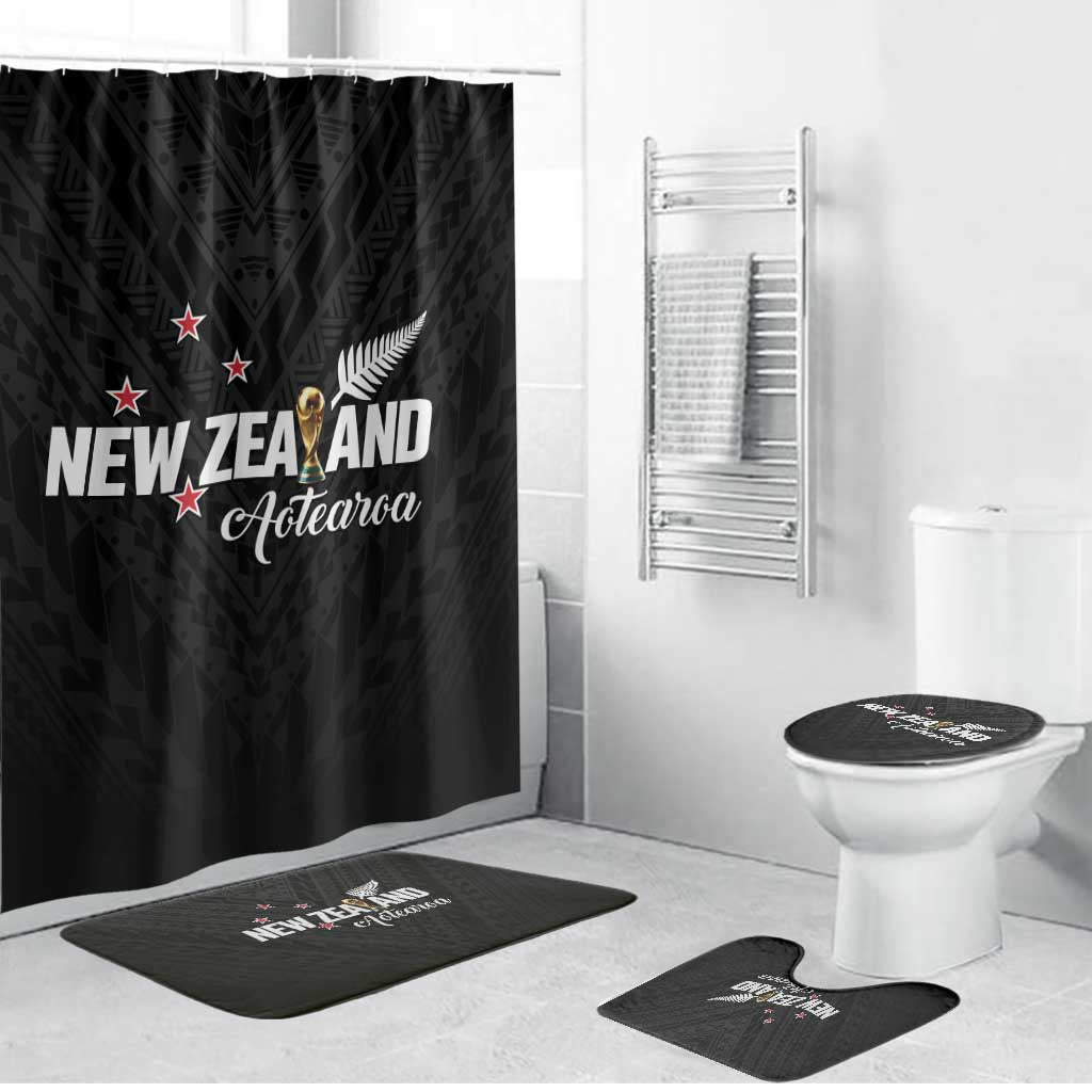 Football New Zealand Bathroom Set Aotearoa United Black Version - Aussie Hoodie