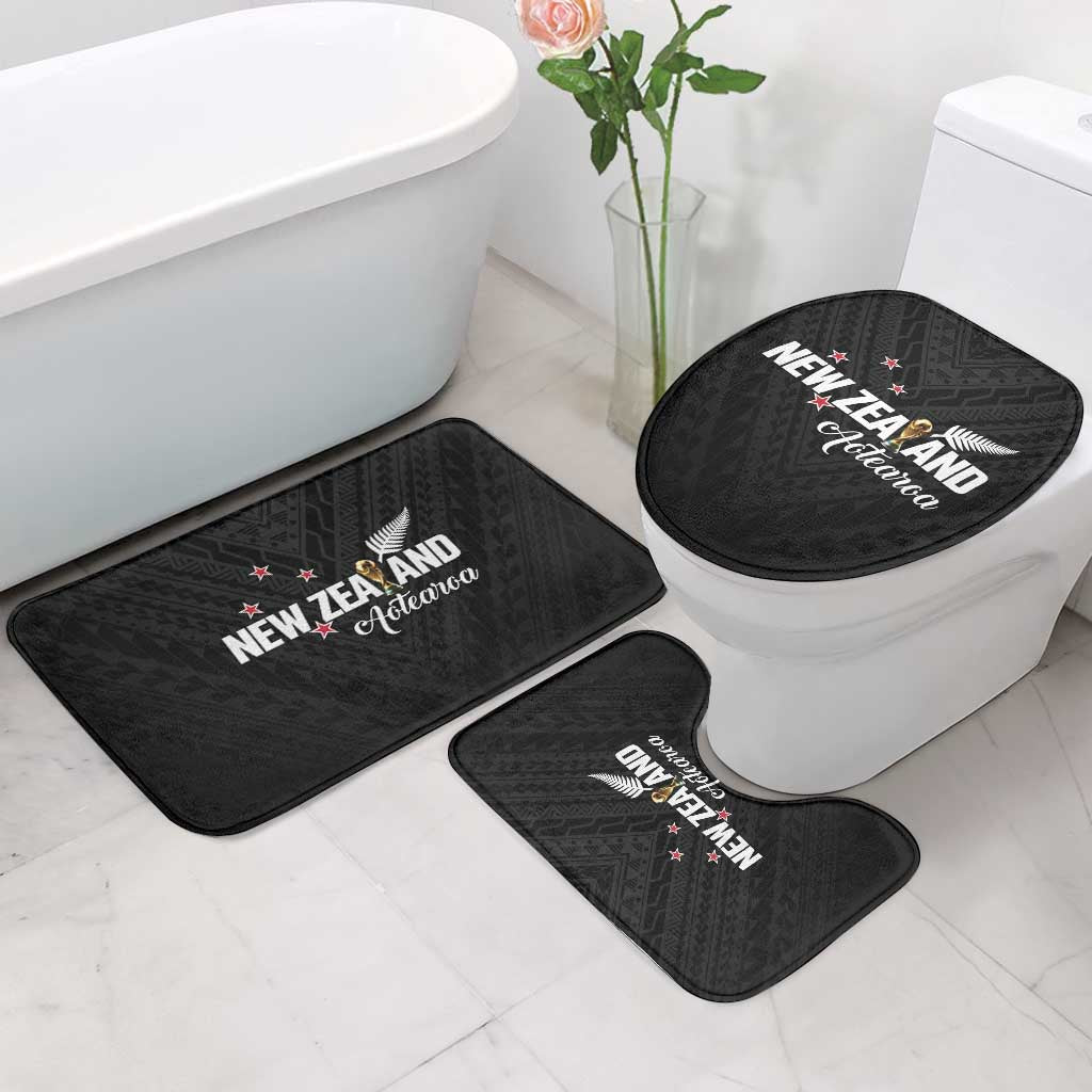 Football New Zealand Bathroom Set Aotearoa United Black Version - Aussie Hoodie