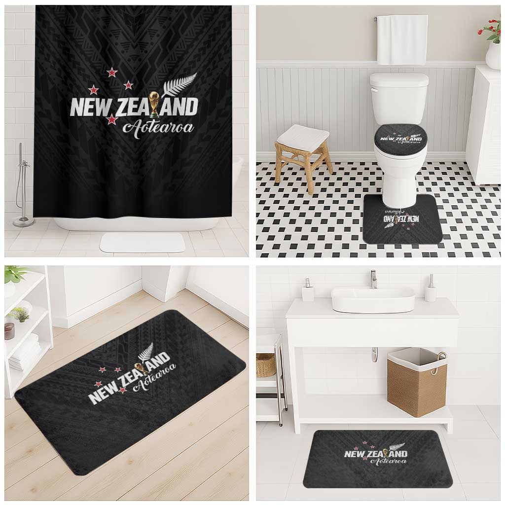 Football New Zealand Bathroom Set Aotearoa United Black Version - Aussie Hoodie