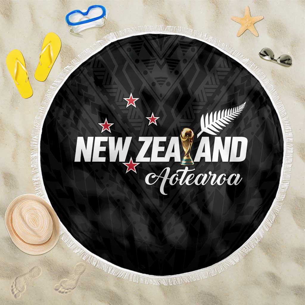 Football New Zealand Beach Blanket Aotearoa United Black Version - Aussie Hoodie