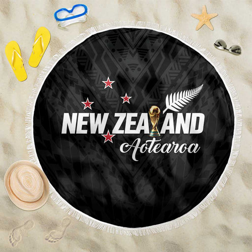 Football New Zealand Beach Blanket Aotearoa United Black Version - Aussie Hoodie