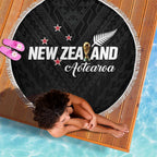 Football New Zealand Beach Blanket Aotearoa United Black Version - Aussie Hoodie