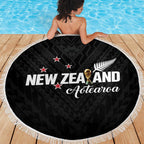 Football New Zealand Beach Blanket Aotearoa United Black Version - Aussie Hoodie
