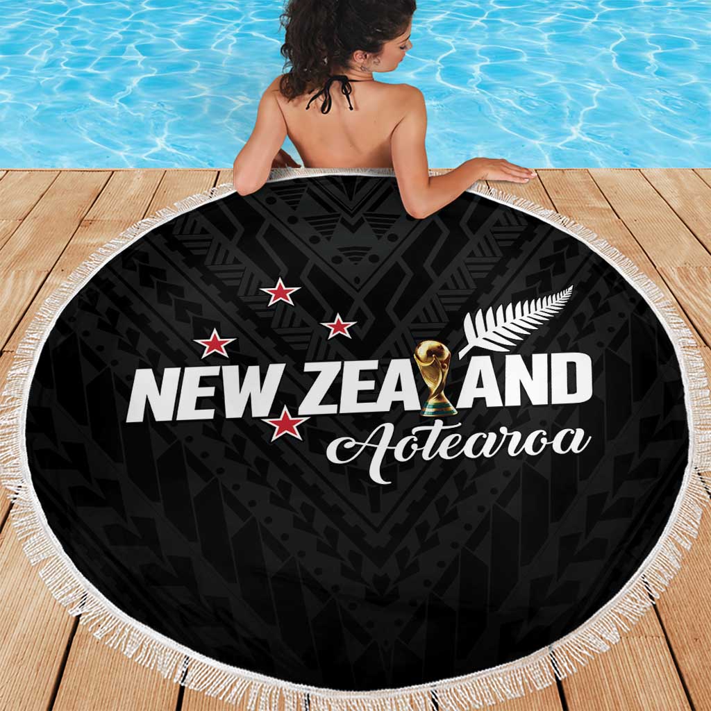 Football New Zealand Beach Blanket Aotearoa United Black Version - Aussie Hoodie