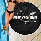 Football New Zealand Beach Blanket Aotearoa United Black Version - Aussie Hoodie