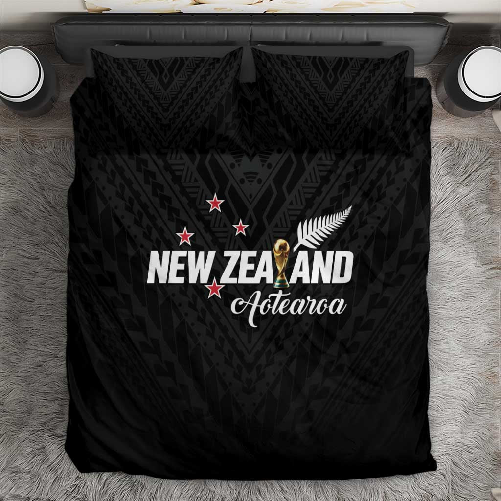Football New Zealand Bedding Set Aotearoa United Black Version - Aussie Hoodie