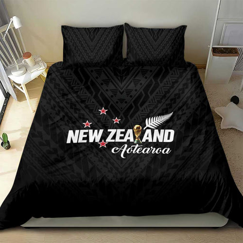Football New Zealand Bedding Set Aotearoa United Black Version - Aussie Hoodie
