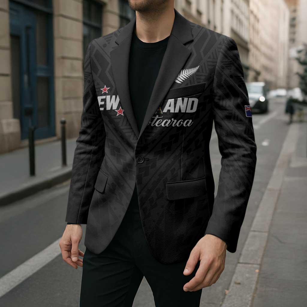 Custom Football New Zealand Blazer Aotearoa United Black Version - Aussie Hoodie