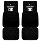 Custom Football New Zealand Car Mats Aotearoa United Black Version - Aussie Hoodie