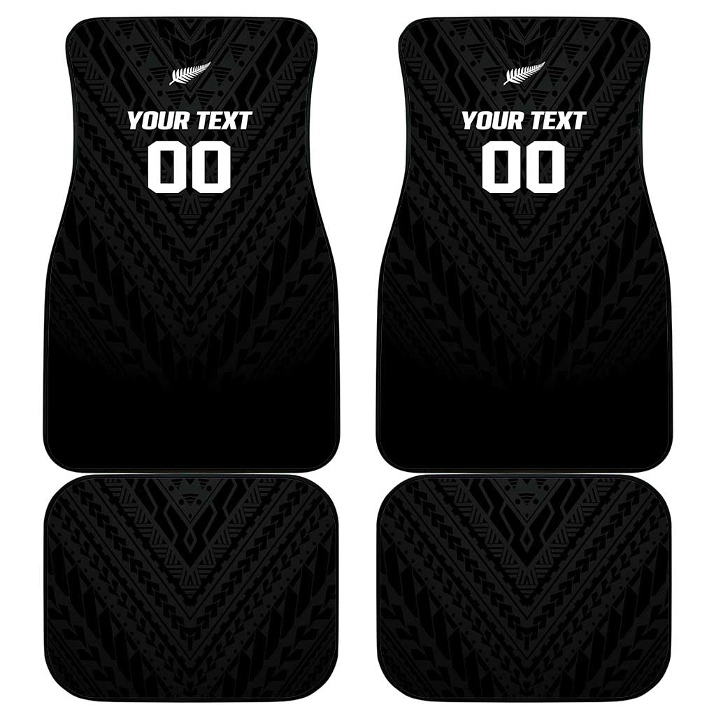 Custom Football New Zealand Car Mats Aotearoa United Black Version - Aussie Hoodie