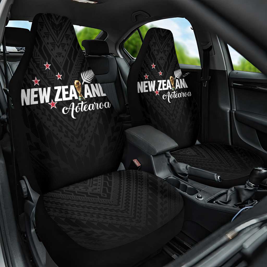 Football New Zealand Car Seat Cover Aotearoa United Black Version - Aussie Hoodie