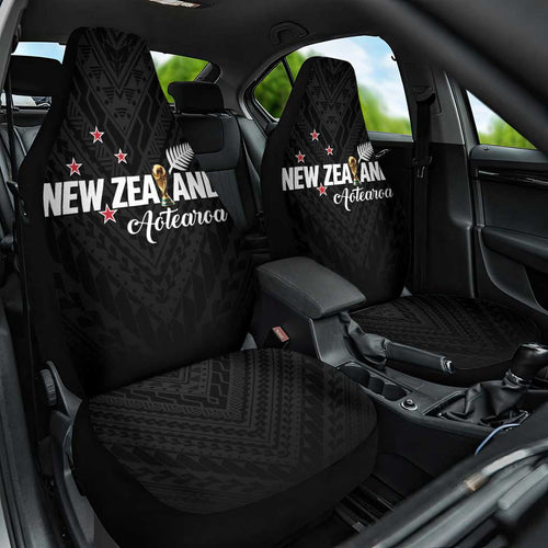 Football New Zealand Car Seat Cover Aotearoa United Black Version - Aussie Hoodie