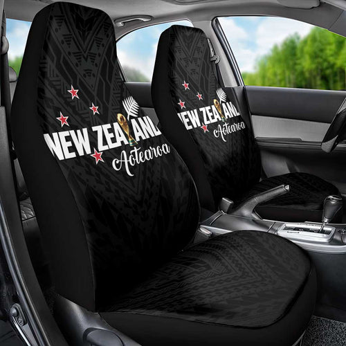 Football New Zealand Car Seat Cover Aotearoa United Black Version - Aussie Hoodie