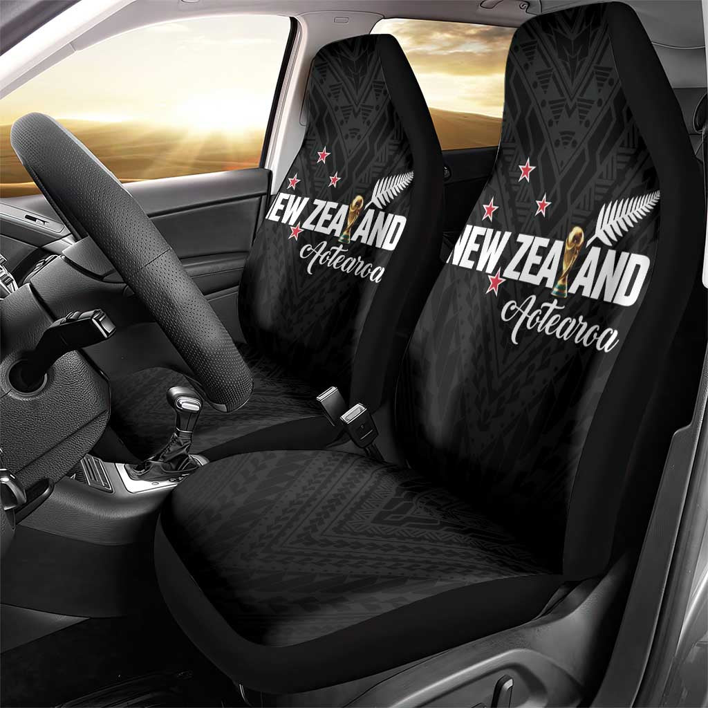 Football New Zealand Car Seat Cover Aotearoa United Black Version - Aussie Hoodie