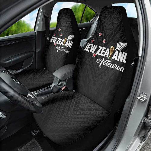 Football New Zealand Car Seat Cover Aotearoa United Black Version - Aussie Hoodie