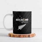 Custom Football New Zealand Ceramic Mug Aotearoa United Black Version - Aussie Hoodie