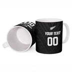 Custom Football New Zealand Ceramic Mug Aotearoa United Black Version - Aussie Hoodie
