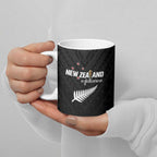 Custom Football New Zealand Ceramic Mug Aotearoa United Black Version - Aussie Hoodie