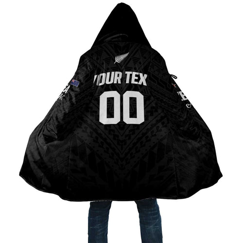 Custom Football New Zealand Cloak Aotearoa United Black Version - Aussie Hoodie