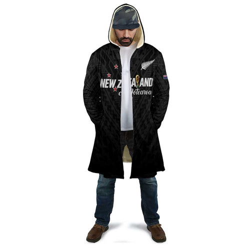 Custom Football New Zealand Cloak Aotearoa United Black Version - Aussie Hoodie