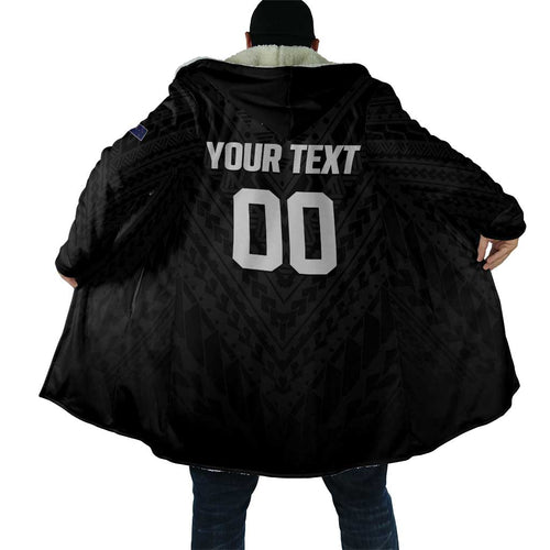 Custom Football New Zealand Cloak Aotearoa United Black Version - Aussie Hoodie